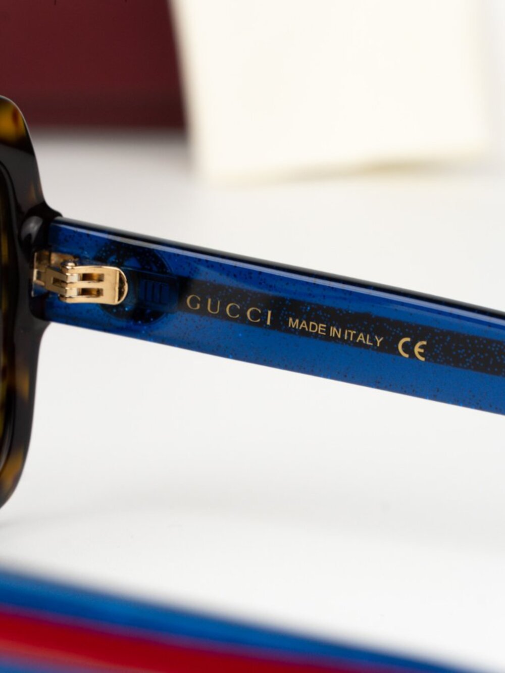 Gucci Women Sunglasses Havana Brown Gradient Square GG0036S 004 NEW AUTHENTIC - Picture 6 of 8
